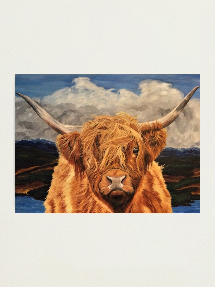 Thumbnail 1 of 3, Photographic Print, Highland Cow - Wall Art designed and sold by EuniceWilkie.