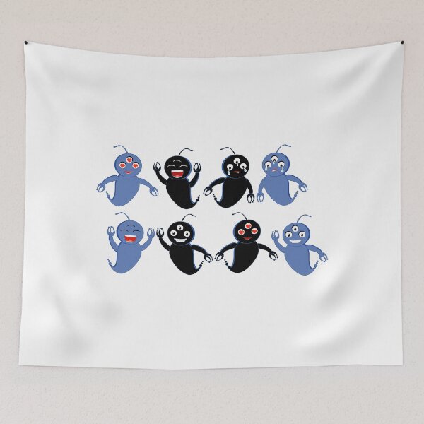 Item preview, Blue and Black extraterrestials designed and sold by SmileMiau.