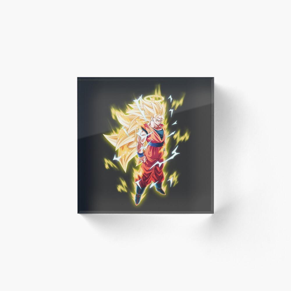 Impression Rigide Goku Supa Saiyajin 3 Par Diaz Shop Redbubble