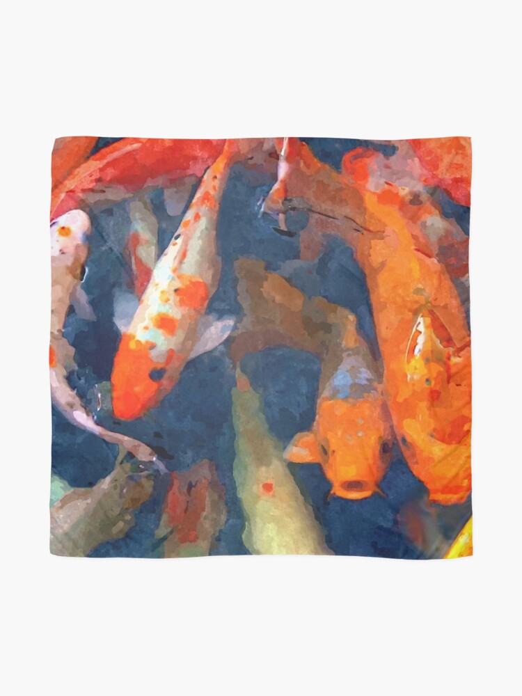 Alternate view of School of Koi Scarf