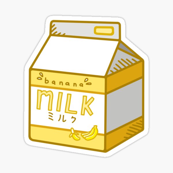 Kawaii Milk Sticker Milk Stickers Strawberry Milk Banana Milk