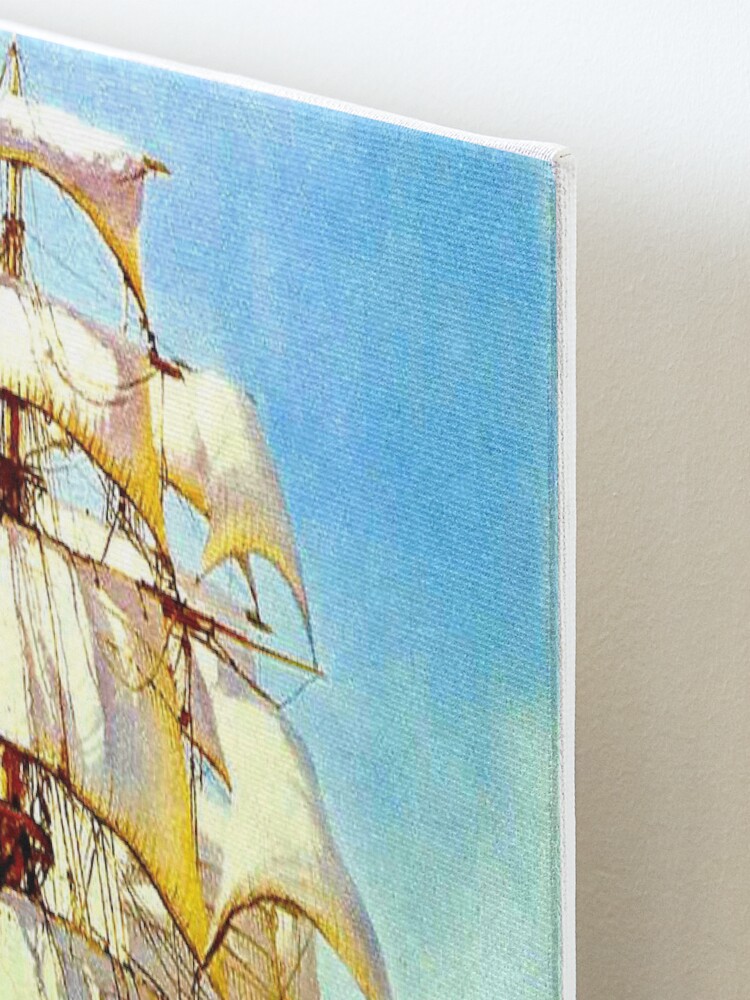 Alternate view of THE SHIP : Vintage Abstract Fantasy Painting Print Mounted Print