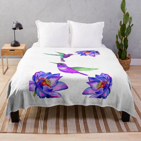 Item preview, Hummingbirds flying between flowers designed and sold by gabmenfer.