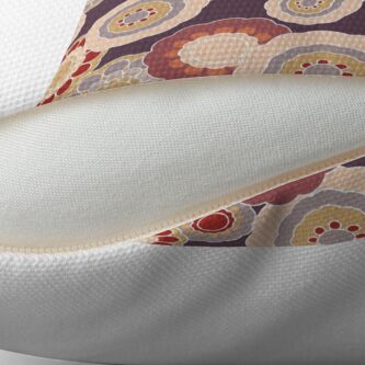 Alternate view of 70s Floral V3 Throw Pillow