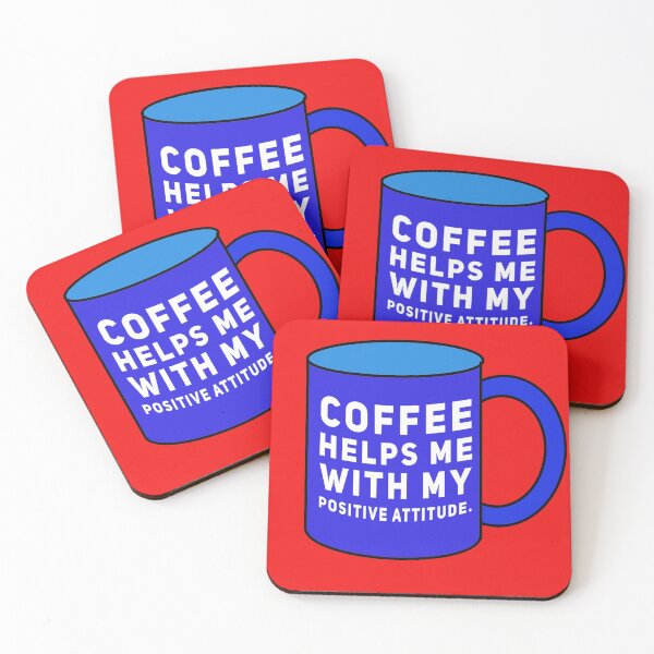 Item preview, Coffee Helps Me With My Positive Attitude - Blue Mug designed and sold by Paul Corps.