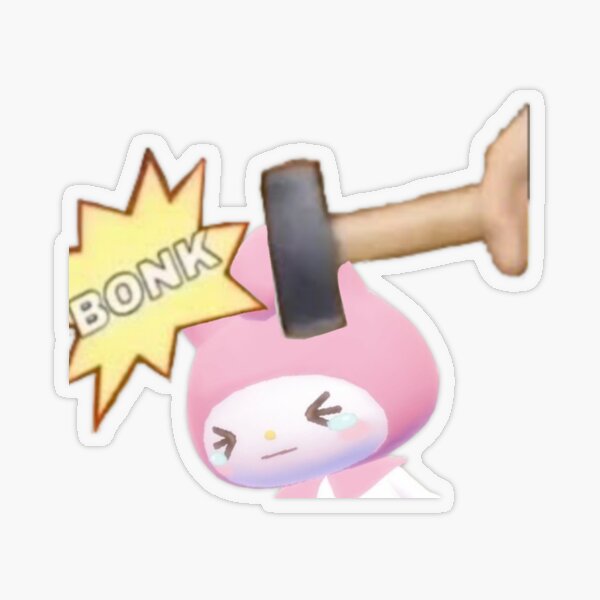 bonk! ˚‧º·(˚ ˃̣̣̥⌓˂̣̣̥ )‧º·˚ Transparent Sticker