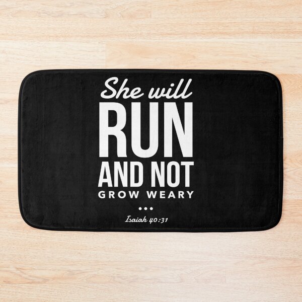 Item preview, Christian design Bible Verse Run Not Grow Weary designed and sold by CreatedByHeidi.
