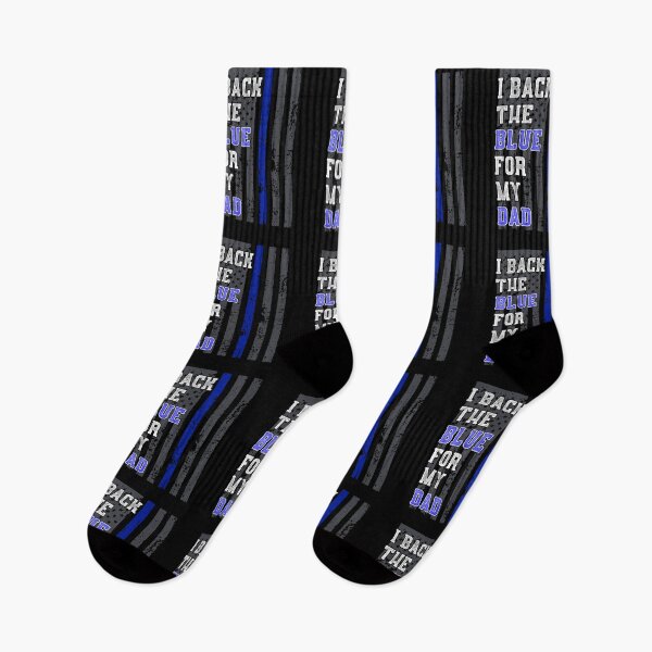 Item preview, Police Dad Quote Support Officer American Flag Blue Line  designed and sold by CreatedByHeidi.