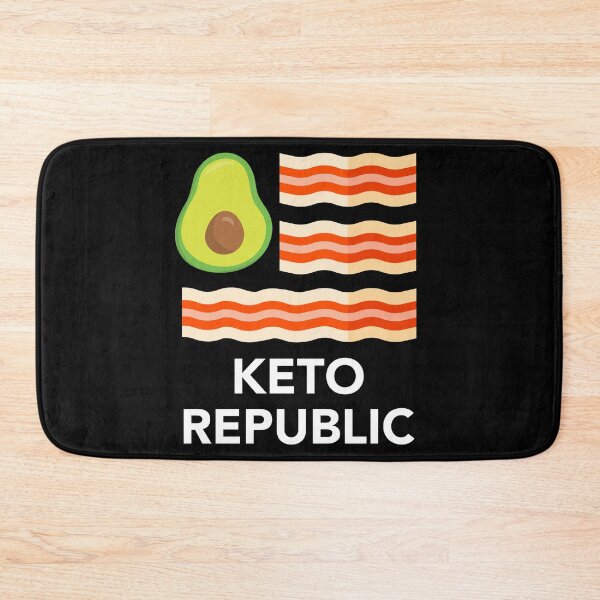 Item preview, Keto Diet Ketogenic Food Bacon Avocados Funny Flag Republic  designed and sold by CreatedByHeidi.