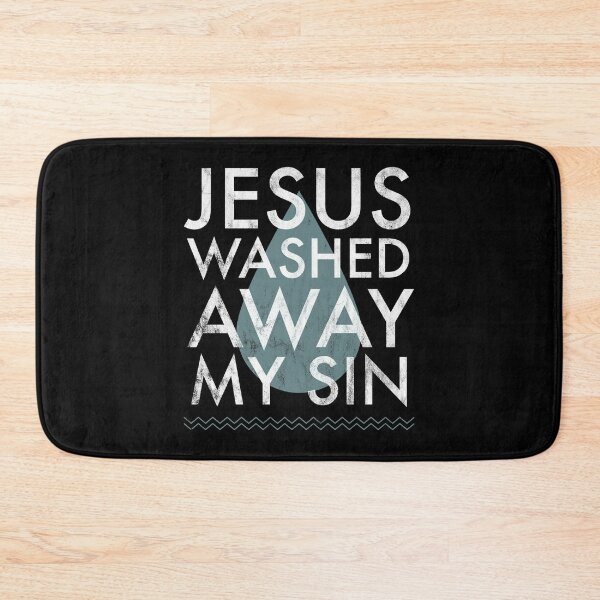 Item preview, Baptism Quote Water Drop Jesus Washed Away Sin Baptized Gift design designed and sold by CreatedByHeidi.
