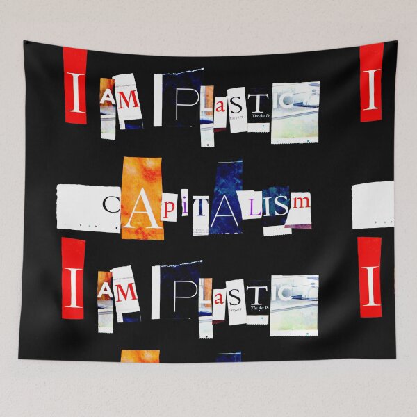 Item preview, Capitalism / I Am Plastic Anagram Cutout Pun designed and sold by suekieper.
