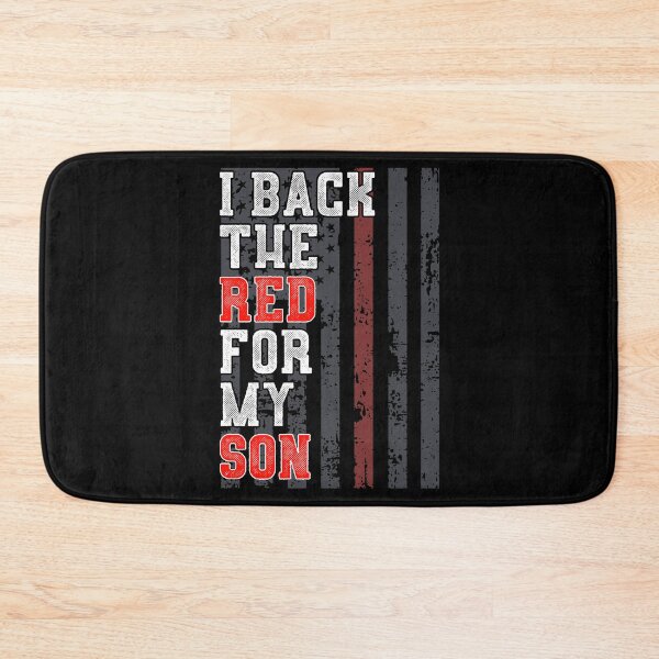 Item preview, Firefighter Son Support American Flag Thin Red Line Quote designed and sold by CreatedByHeidi.