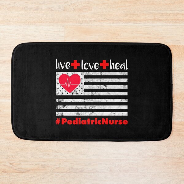 Item preview, Nurse Flag design Love Heal Pediatric American Peds Nursing designed and sold by CreatedByHeidi.
