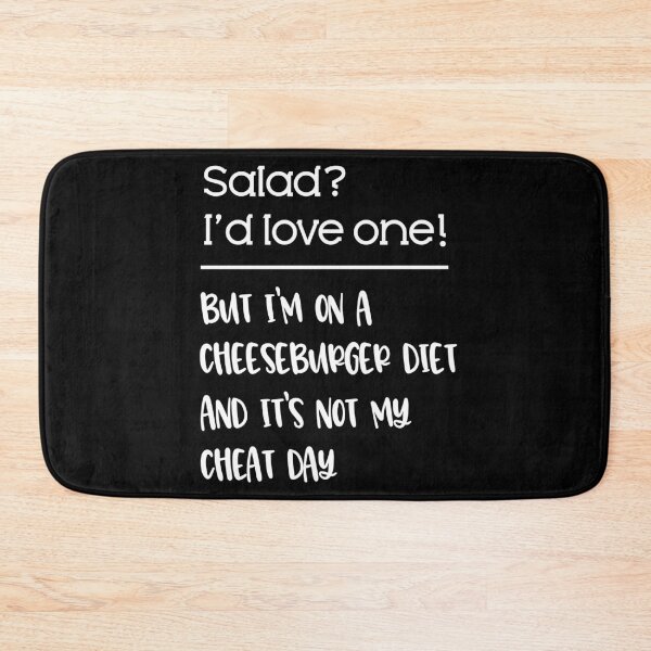 Item preview, Funny Diet Joke Foodie Humor Saying Love Burger Cheat Day designed and sold by CreatedByHeidi.