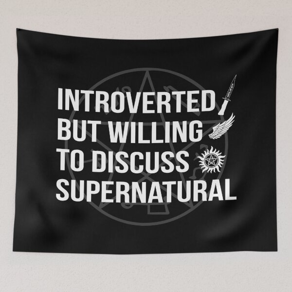Item preview, Introverted But Willing To Discuss Supernatural designed and sold by Plan8.