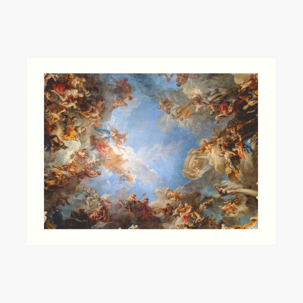 Fresco of Angels in the Palace of Versailles Art Print
