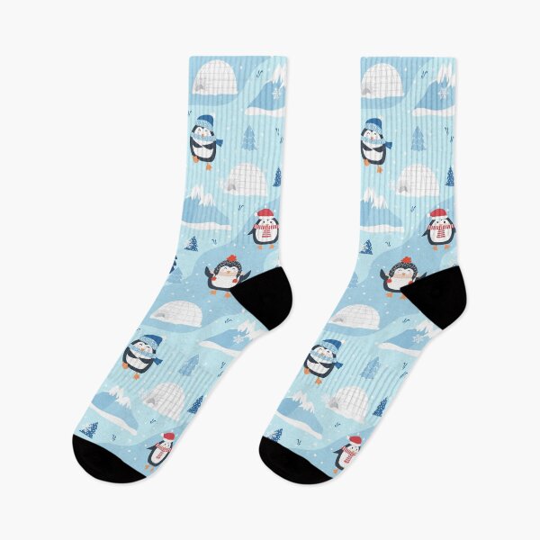 Item preview, Christmas Penguin Snow Blue designed and sold by Color Me F*@k!ng Happy.