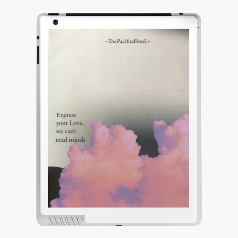 Coque Et Skin Adhesive Ipad Nuages Roses Et Citation Par Queenieq Redbubble