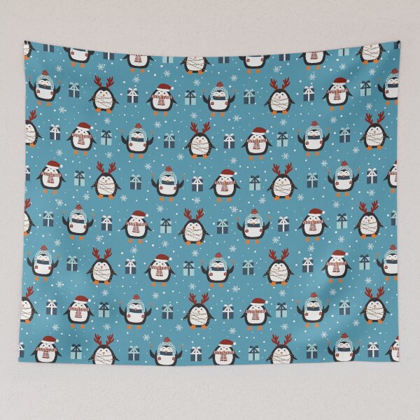 Item preview, Christmas Penguin with Gift box  designed and sold by Color Me F*@k!ng Happy.