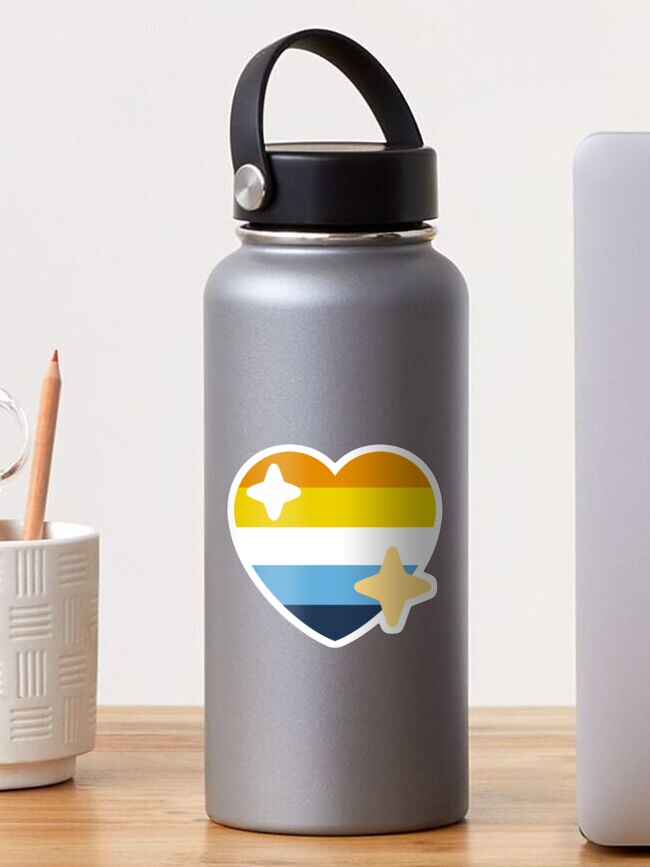 ♡aromantic♡ Aromantic Flag Heart Sticker, Aromantic Pride Sticker, Aro
