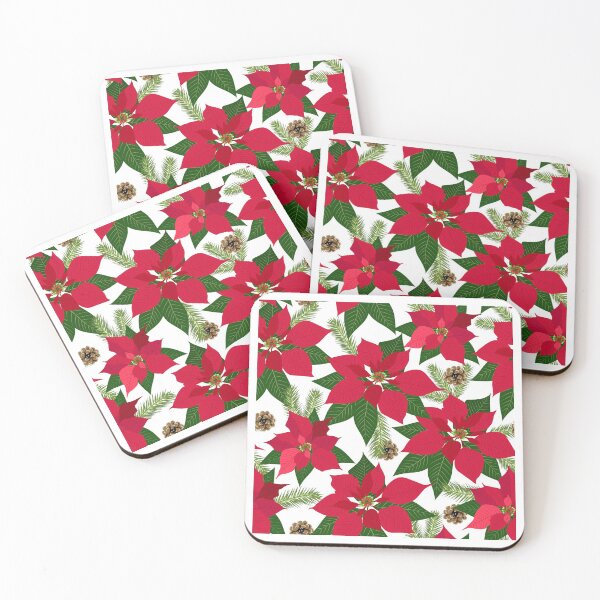 Item preview, Christmas Poinsettia and Pine Cones designed and sold by Color Me F*@k!ng Happy.