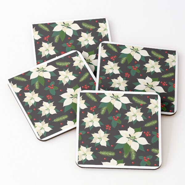 Item preview, Christmas Poinsettia Black and White designed and sold by Color Me F*@k!ng Happy.