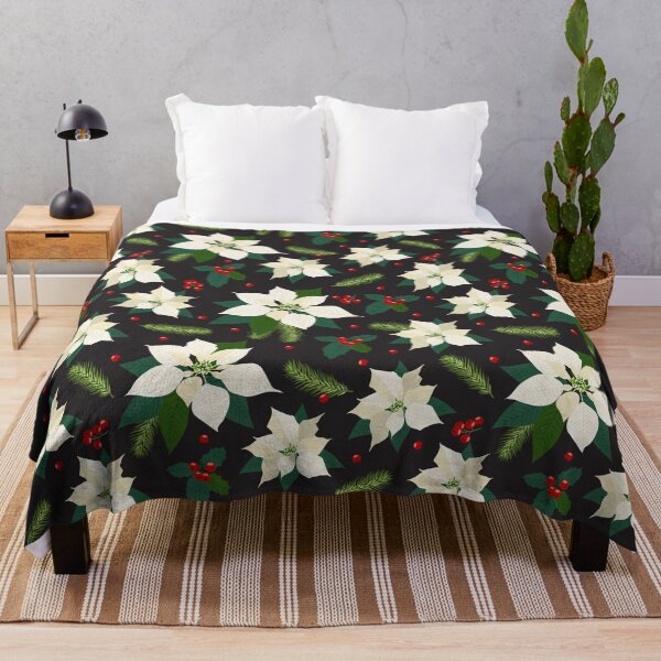 Item preview, Christmas Poinsettia Black and White designed and sold by Color Me F*@k!ng Happy.