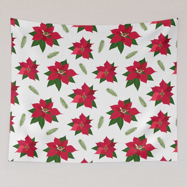 Item preview, Christmas Poinsettia White designed and sold by Color Me F*@k!ng Happy.