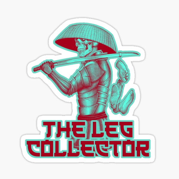 The Leg collector - Samurai skull Sticker