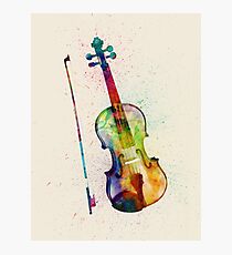 Violin Abstract Watercolor Photographic Print