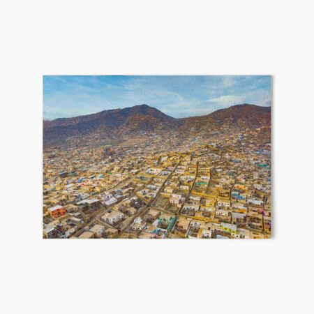 Kabul Afghanistan Homes Along Mountainside Art Board Print