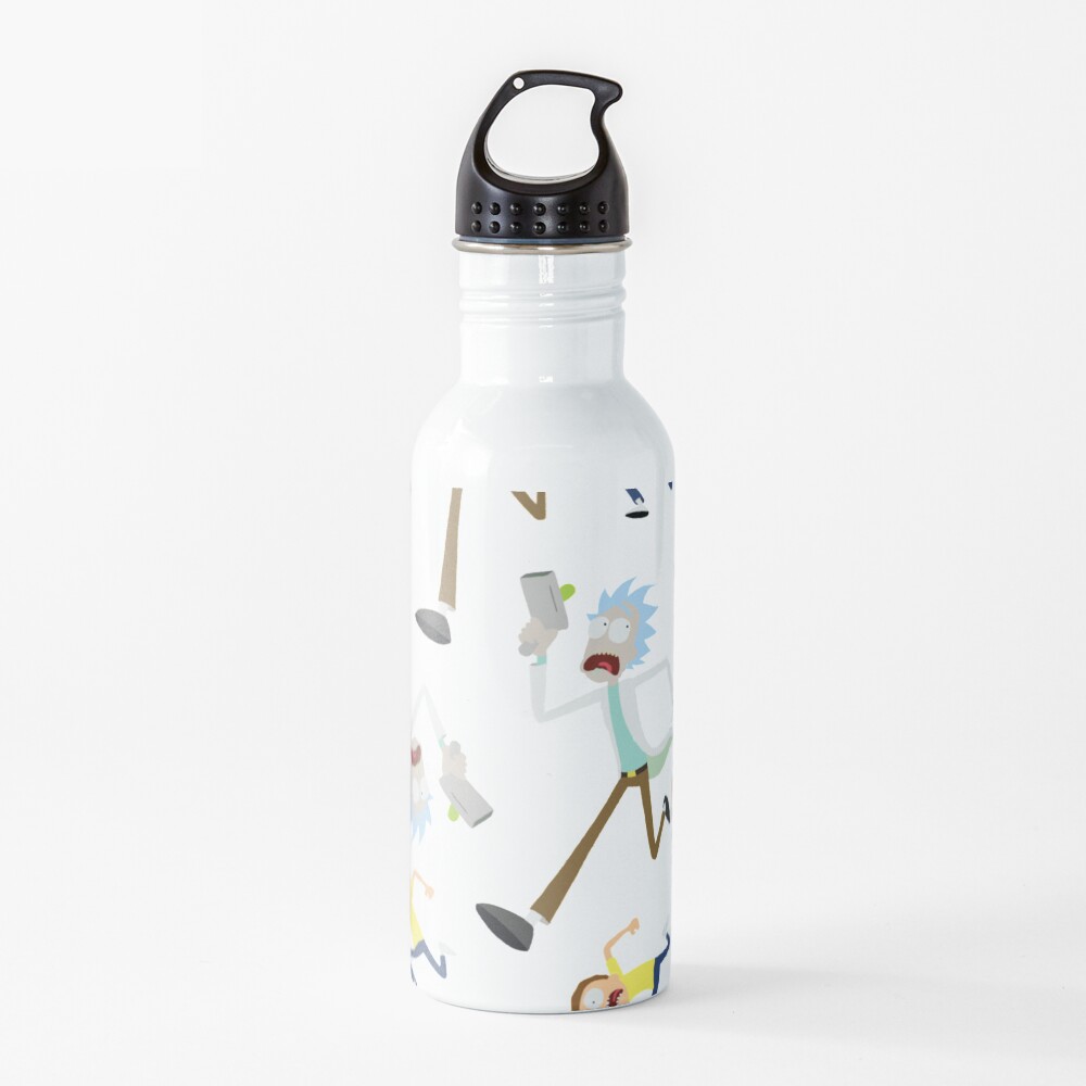 Rick and Morty - RUN MORTY! Pattern Water Bottle
