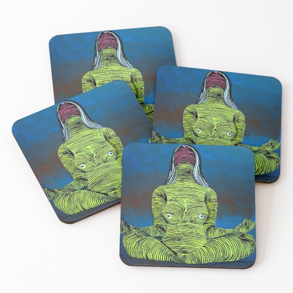 Item preview, Nude Female Meditating By ArtGuru 9434 - Acrylic On Paper designed and sold by Art Guru.