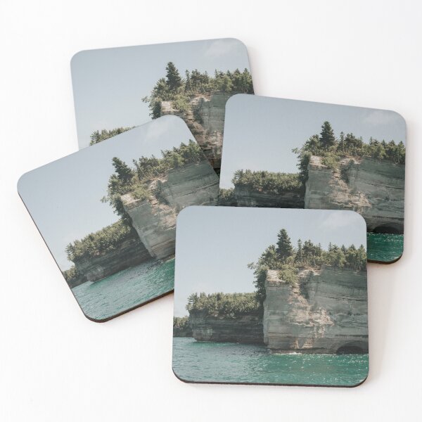 Item preview, Battleship Rocks in Pictured Rocks National Lakeshore in Munising, Michigan designed and sold by LindsayVTravels.
