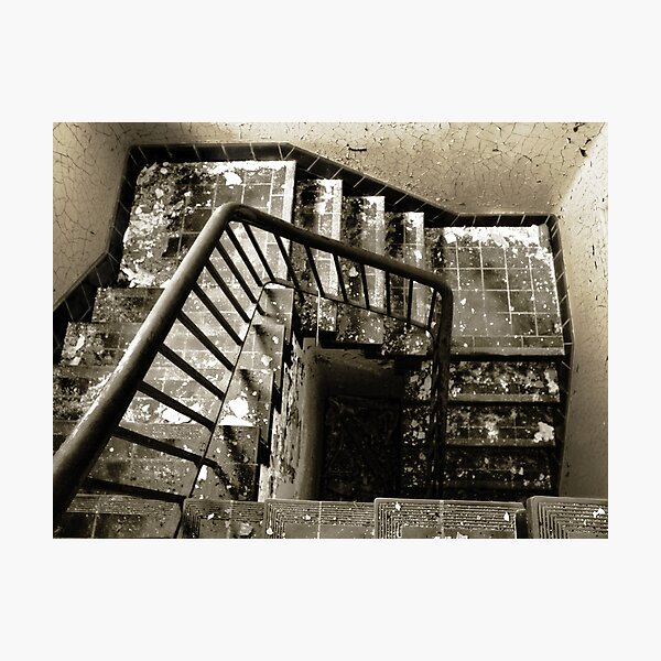 The Downward Spiral Staircase Photographic Print