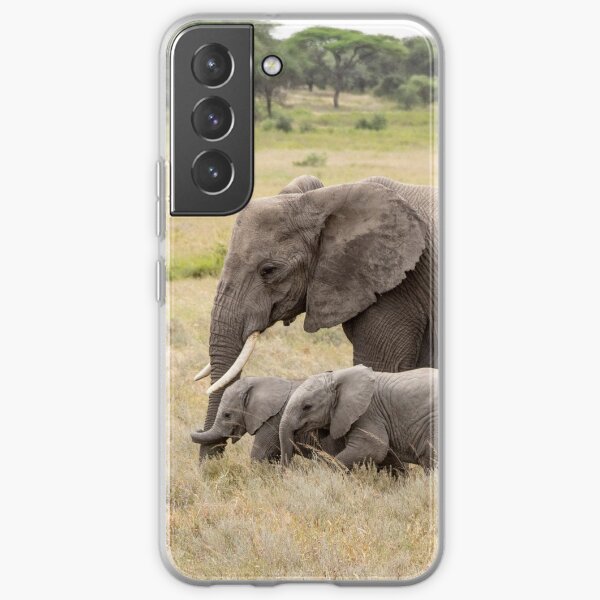 African Elephants: Adult With Two Young Samsung Galaxy Soft Case