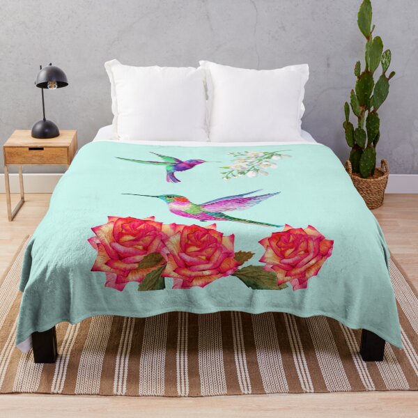 Item preview, Hummingbirds flying between roses designed and sold by gabmenfer.