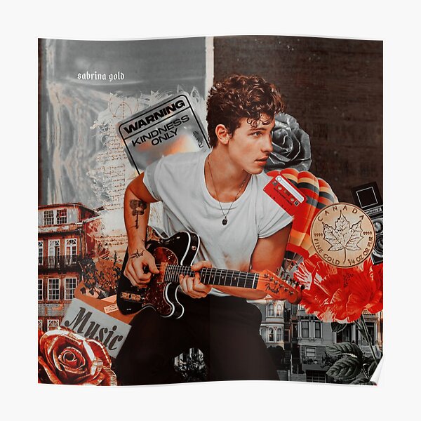 Shawn, Collage, Retro, Mendes Poster