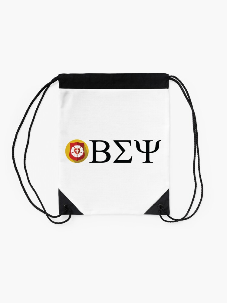 Alternate view of Beta Sigma Psi - badge Drawstring Bag