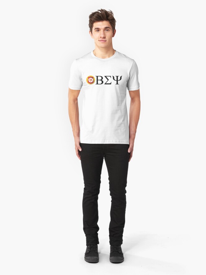 Alternate view of Beta Sigma Psi - badge Slim Fit T-Shirt