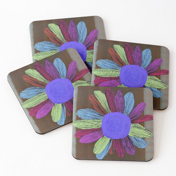 Item preview, Colorful Flower By ArtGuru 9458 - Acrylic On Paper designed and sold by Art Guru.