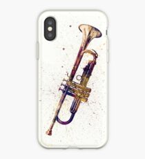 Vinilo o funda para iPhone Trompeta Acuarela abstracta