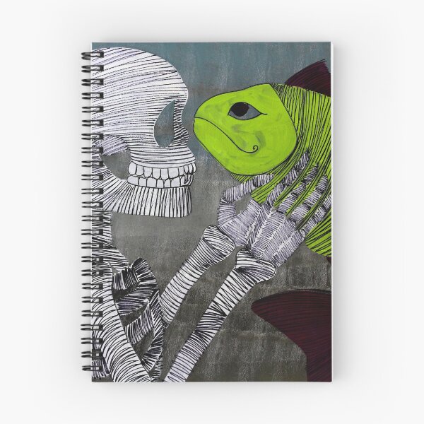 Item preview, Skeleton Holding A Fish By ArtGuru 9462 - Acrylic On Paper designed and sold by Art Guru.