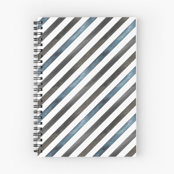 Item preview, Watercolour blue, black and grey stripes pattern designed and sold by maryannacher.