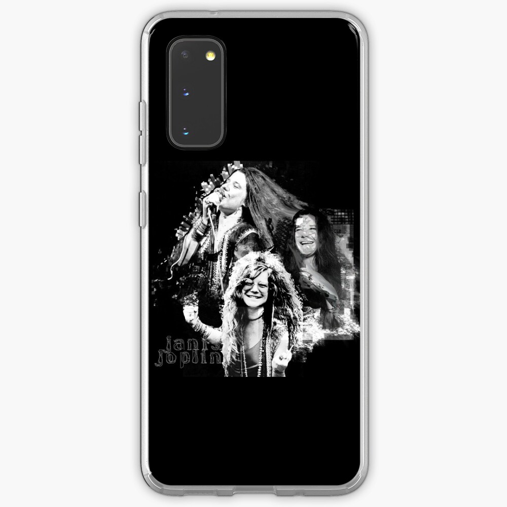 Janis Joplin Black - digital paint by Iona Art Digital Case & Skin for Samsung Galaxy
