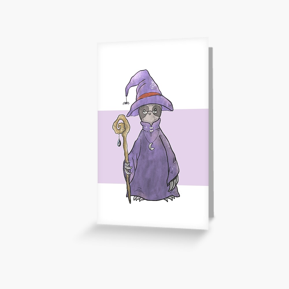 Sloth the Wizard Greeting Card