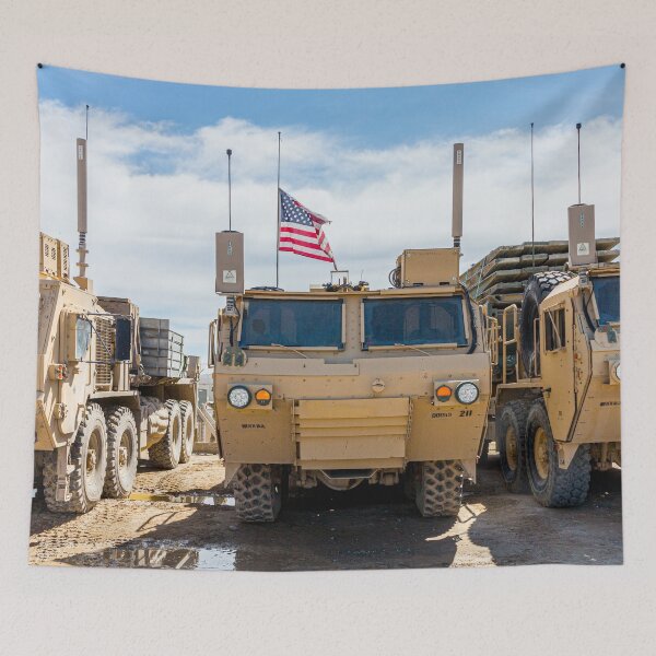 Item preview, American Flag on Military Vehicle in Afghanistan designed and sold by srgreen.