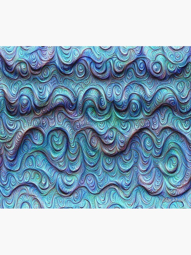 Frozen sea liquid lines and waves #DeepDream by blackhalt