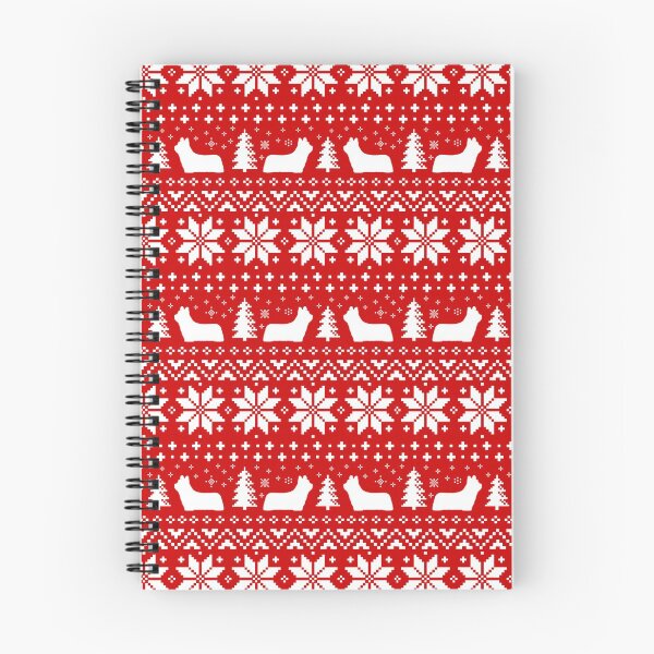 Item preview, Skye Terrier Silhouettes Red and White Christmas Holiday Pattern designed and sold by Jenn Inashvili.