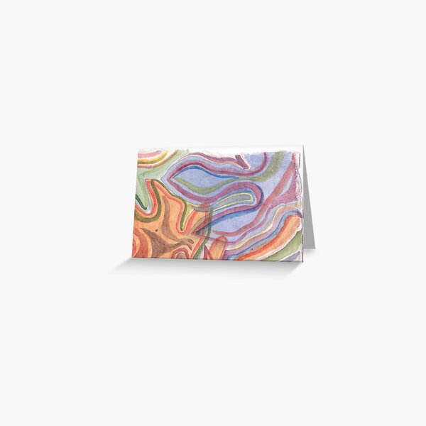 Watercoloured shapes Greeting Card